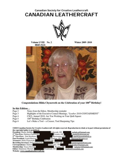 Winter 2009–2010 · Volume 58, No. 2 — cover of the original newsletter