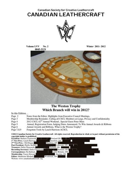 Winter 2011–2012 · Volume 60, No. 2 — cover of the original newsletter