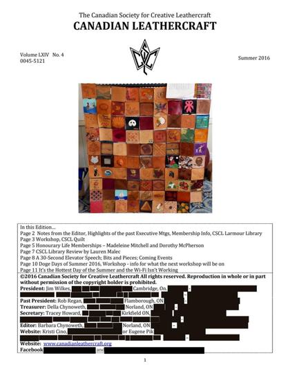 Summer 2016 · Volume 64, No. 4 — cover of the original newsletter