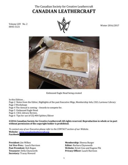 Winter 2016–2017 · Volume 65, No. 2 — cover of the original newsletter