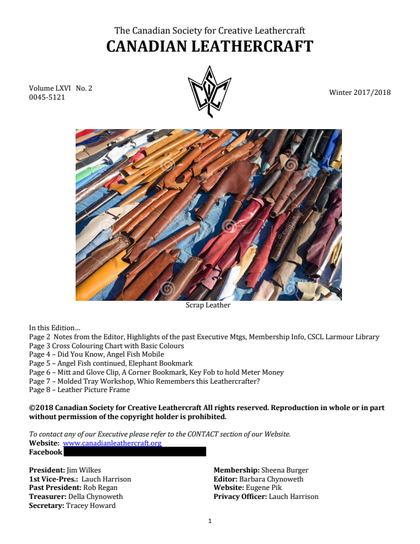 Winter 2017–2018 · Volume 66, No. 2 — cover of the original newsletter