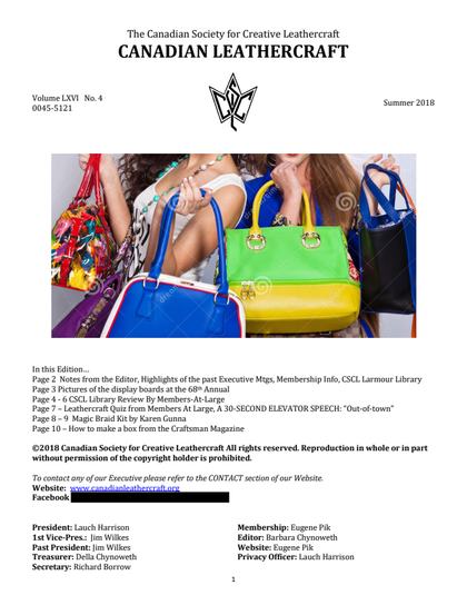 Summer 2018 · Volume 66, No. 4 — cover of the original newsletter
