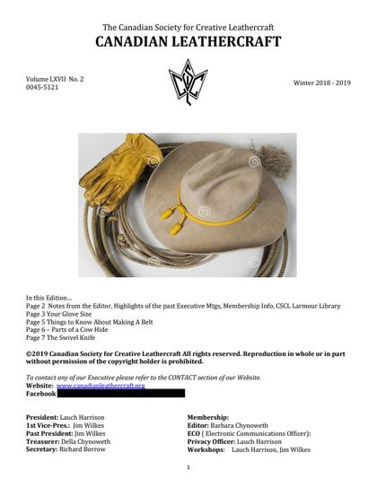 Winter 2018–2019 · Volume 67, No. 2 — cover of the original newsletter