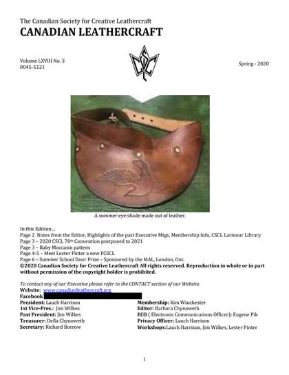 Spring 2020 · Volume 68, No. 3 — cover of the original newsletter