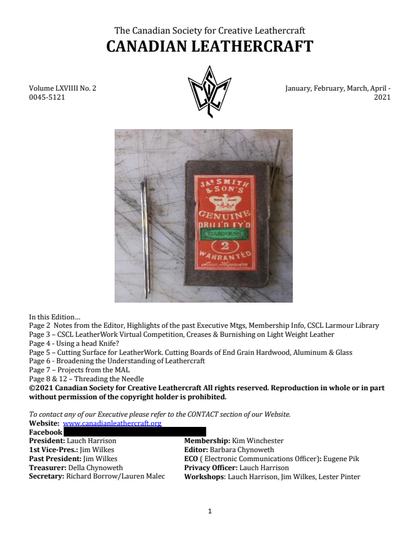 January–April 2021 · Volume 69, No. 2 — cover of the original newsletter