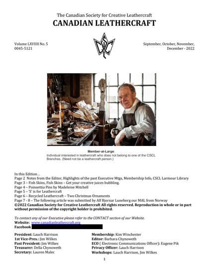 September–December 2022 · Volume 69, No. 5 — cover of the original newsletter