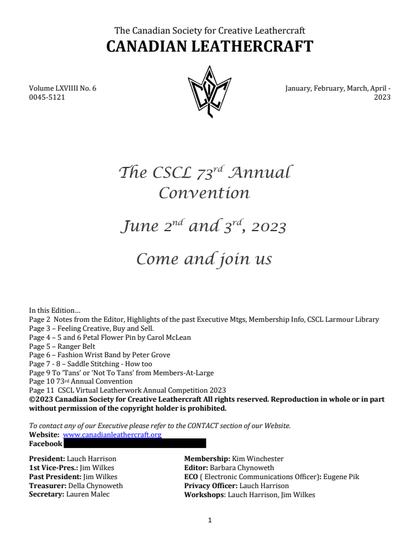 January–April 2023 · Volume 69, No. 6 — cover of the original newsletter