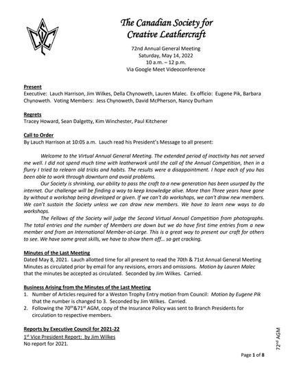 Minutes of the 72nd Annual General Meeting — first page of the original PDF