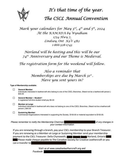 Invitation to the 2024 Convention — first page of the original PDF