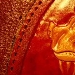 Lacing a leather edge