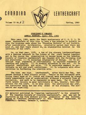 Cover, Spring 1960