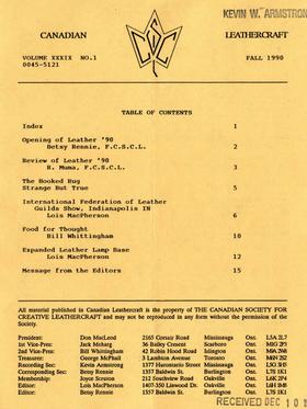 Cover, Fall 1990